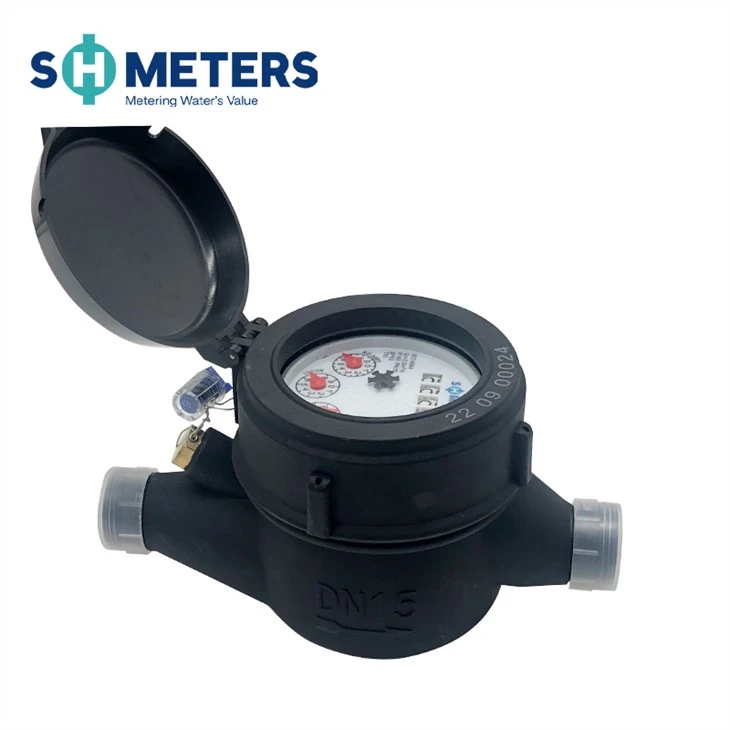 1/2inch~2inch Dry Dial Water Meter Plastic Body Cold Water Meter For Domestic Residential