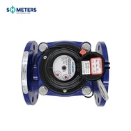Meteran Air Irigasi Besi Cor Industrial Pulse Woltman Type Dn100